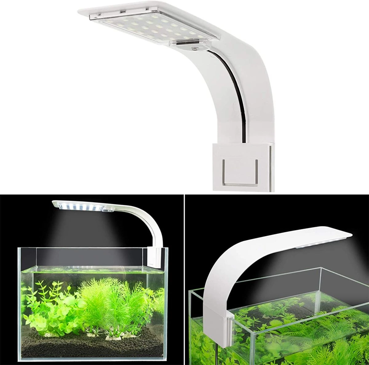 LED lampe 10 Watt X5 hvid - Superslim lys til nanoakvarier